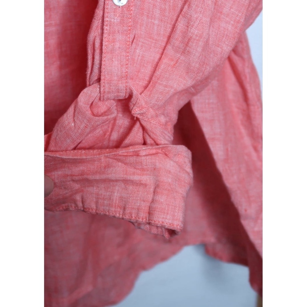 Sigrid Olsen 100% Linen Blouse Womens 3X Coral Button Tunic Resort Boho NWT - Picture 7 of 8